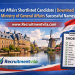 General Affairs Shortlisted Candidates