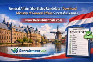General Affairs Shortlisted Candidates