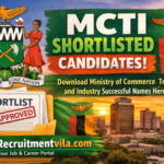 MCTI Shortlisted Candidates