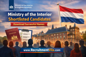 Ministry of the Interior Shortlisted Candidates