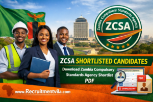 ZCSA Shortlisted Candidates