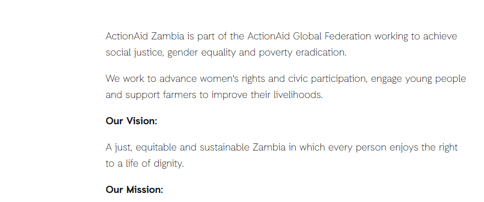 ActionAid Zambia Recruitment