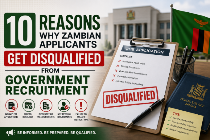 10 Reasons Why Zambian Applicants Get Disqualified From Government Recruitment